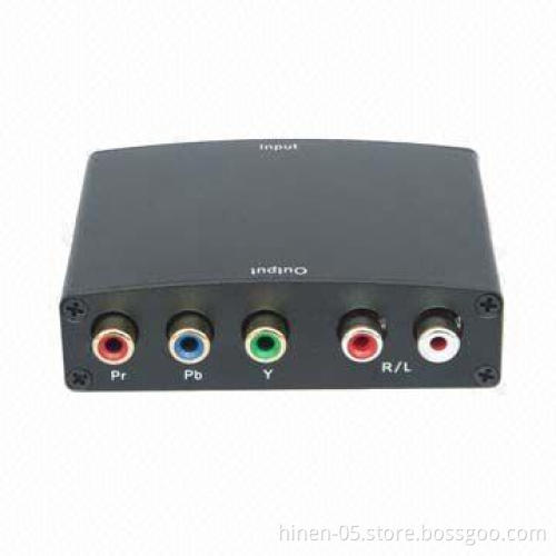 HDMI to YPbPr+R/L Audio Converter, Supports Analogue Video Output up to UXGA and 1,080p with 10-bit